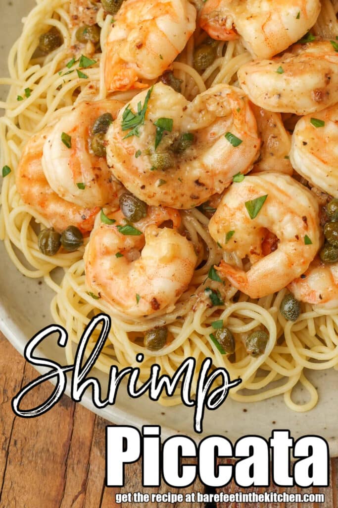 Shrimps passen perfekt zur klassischen Piccata-Sauce!